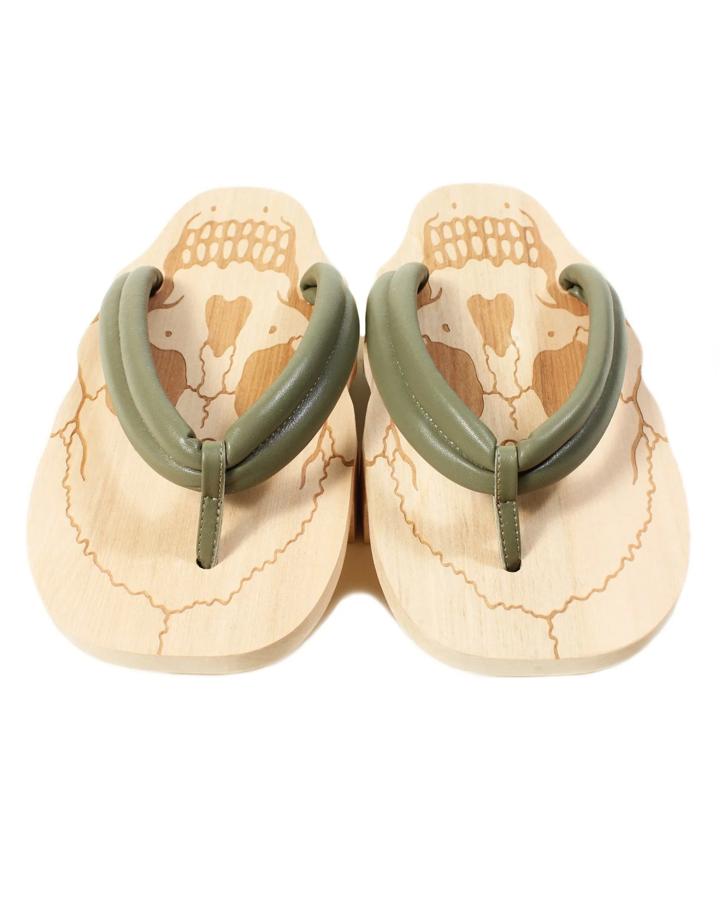 KUNIYOSHI GETA - OLIVE | Prospective Flow | Japanese Fashion for